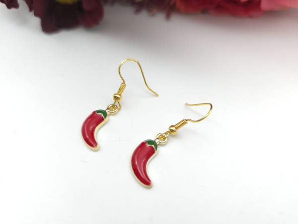 Peperoni Ohrringe goldfarben